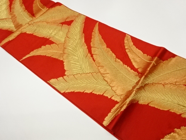 JAPANESE FUKURO OBI / WOVEN LEAVES